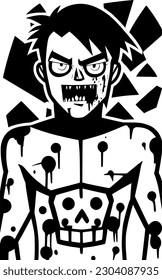 vector illustration of zombie cartoon