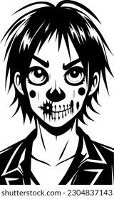 vector illustration of zombie cartoon