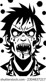 vector illustration of zombie cartoon