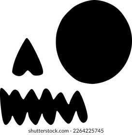 vector illustration of zombie face icon
