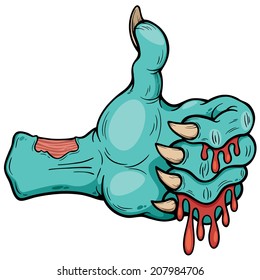 Imagen vectorial de la mano zombie