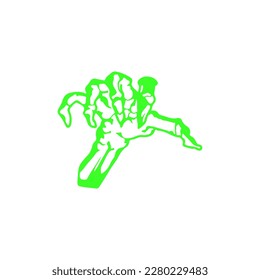 vector illustration of zombie hands concept