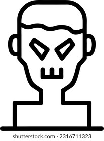vector illustration of zombie icon