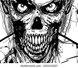 vector illustration of zombie monster