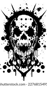 vector illustration of zombie monster