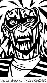 vector illustration of zombie monster cartoon