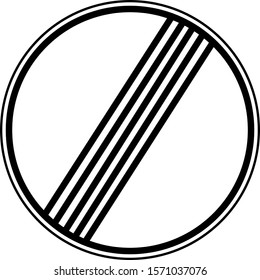 Vector illustration.End of zone of all restrictions