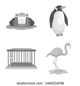 Vector illustration of zoo and park logo. Collection of zoo and animal stock vector illustration.