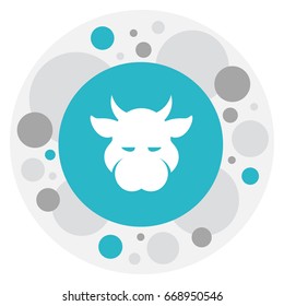 Vector Illustration Of Zoo Symbol On Calf Icon. Premium Quality Isolated Kine Element In Trendy Flat Style.
