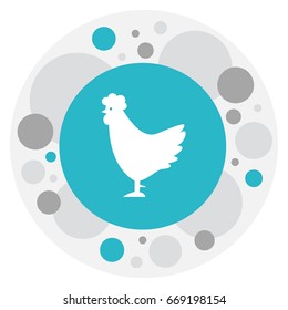 Vector Illustration Of Zoo Symbol On Rooster Icon. Premium Quality Isolated Cock  Element In Trendy Flat Style.