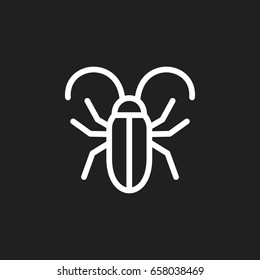 Vector Illustration Of Zoology Symbol On Bug Outline. Premium Quality Isolated Insect Element In Trendy Flat Style.