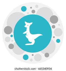 Vector Illustration Of Zoology Symbol On Wallaby Icon. Premium Quality Isolated Kangaroo  Element In Trendy Flat Style.