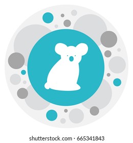 Vector Illustration Of Zoology Symbol On Koala Icon. Premium Quality Isolated Australian Bear Element In Trendy Flat Style.