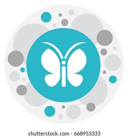 Vector Illustration Of Zoology Symbol On Butterfly Icon. Premium Quality Isolated Moth Element In Trendy Flat Style.