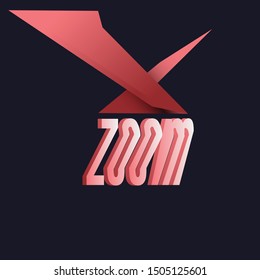 vector illustration of a zoom logo