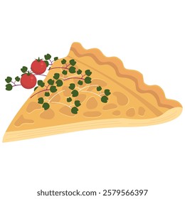 Vector Illustration of Zwiebelkuchen: Classic German Onion Tart