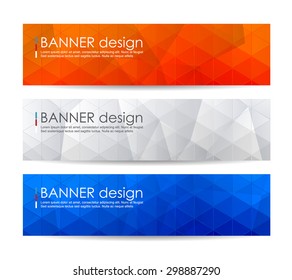 Vector illustration,A set of modern vector banners with polygonal background,vector background