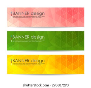Vector illustration,A set of modern vector banners with polygonal background,vector background