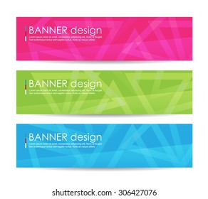 Vector illustration,A set of modern vector banners with polygonal background,vector background