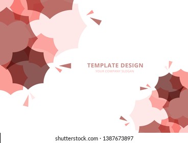 Vector illustration,Abstract Background,Template Design, Geometric Red Tone 