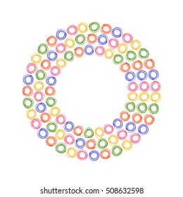 Vector illustration.abstract color circles of white background.