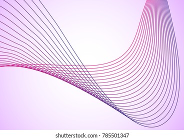 Vector illustration.Abstract colored wave or curved line element for design