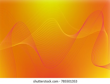 Vector illustration.Abstract colored wave or curved line element for design