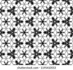  Ilustración del vector.Resumen de mosaico blanco y negro sin fisuras 