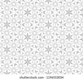  Vector illustration.Abstract seamless black and white tile 