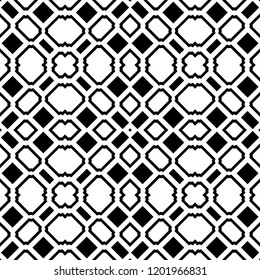  Vector illustration.Abstract seamless black and white tile 