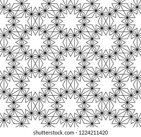  Vector illustration.Abstract seamless black and white tile 