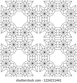  Ilustração vetorial.Abstrato sem costura, preto e branco 