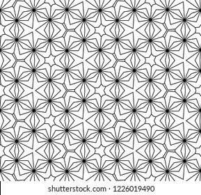  Vector illustration.Abstract seamless black and white tile 
