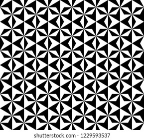  Vector illustration.Abstract seamless black and white tile 