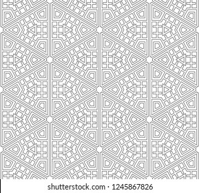 Vector illustration.Abstract seamless black and white tile 