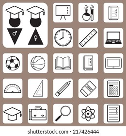 The Vector Illustration,Back to School Icon for Design and Creative Work