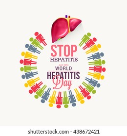Vector illustration,banne or poster for  world hepatitis day.