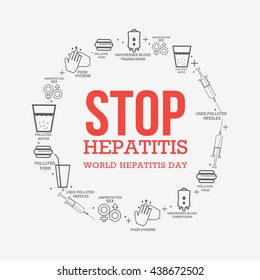 Vector illustration,banne or poster for  world hepatitis day.