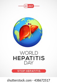 Vector illustration,banne or poster for  world hepatitis day.