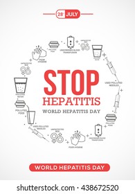 Vector illustration,banne or poster for  world hepatitis day.