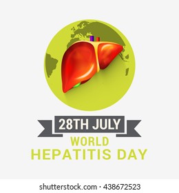 Vector illustration,banne or poster for  world hepatitis day.