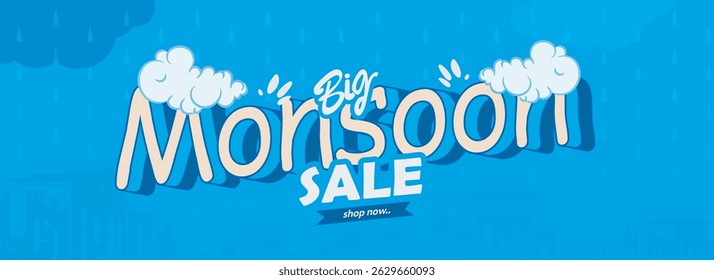 vector illustration,Banner Monsoon season Offer for Monsoon season.