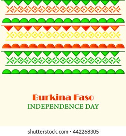 Vector illustration,banner or poster for burkina faso independence day.