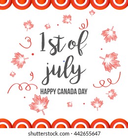 Vector illustration,banner or poster for canada day.