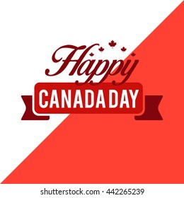 Vector illustration,banner or poster for happy canada day.