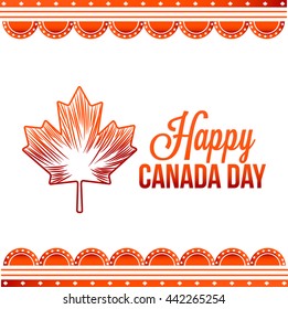 Vector illustration,banner or poster for happy canada day.