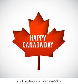 Vector illustration,banner or poster for happy canada day.