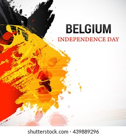 Ilustración vectorial, pancarta o afiche del Día de la Independencia de Bélgica.