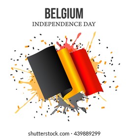 Vector illustration,banner or poster for independence day of belgium.