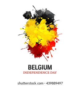 Vector illustration,banner or poster for independence day of belgium.